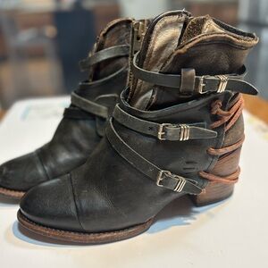 Freebird by Steven Black and Brown Ankle Boots